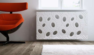 SALE Sophisticated Removable Radiator Heater Cover with bold GALAXY Design in GLOSS White-Radiator Covers > Panel Radiator Covers > Modern Radiator Covers > Designer Radiator Cover > Custom Made Radiator Covers > Heater Grill Covers > Clip on Panel Covers > Made to Measure Radiator Cover-RadiatorCoversShop.com