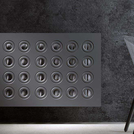 Contemporary RINGS Radiator Heater Cover Stain Matt colours removable ...