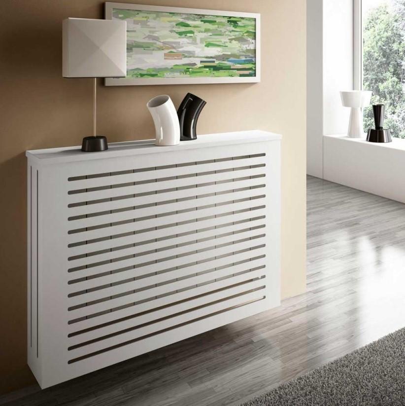 Modern Floating Radiator Heater Cover GEOMETRIC LINE Cabinet Box Design  with Top Shelf Ref RCGE242