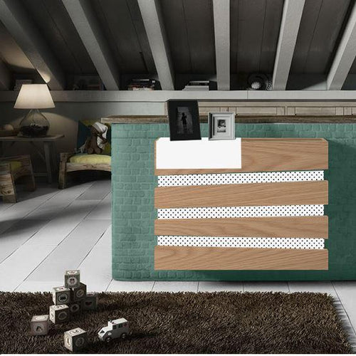Modern Floating White Radiator Hater Cover NORDIC Inset Tray & sliding ...