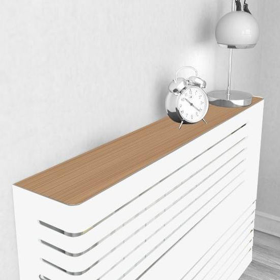 Corner Radiator Top Modern Floating White Radiator Heater Cover NORDIC CORNER LINE design ...