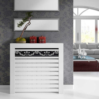 Floor Standing Modern White Radiator Heater Cabinet CLASSIC LINES Cover Box Design Ref RCCL202-Radiator Cabinets > Heater Boxes > Radiator Enclosure > Radiator Casing > Radiator Enclosure > Custom Made Radiator Cabinets > Radiator Screens > Radiator Topper > Radiator Cabinet traditional style-RadiatorCoversShop.com