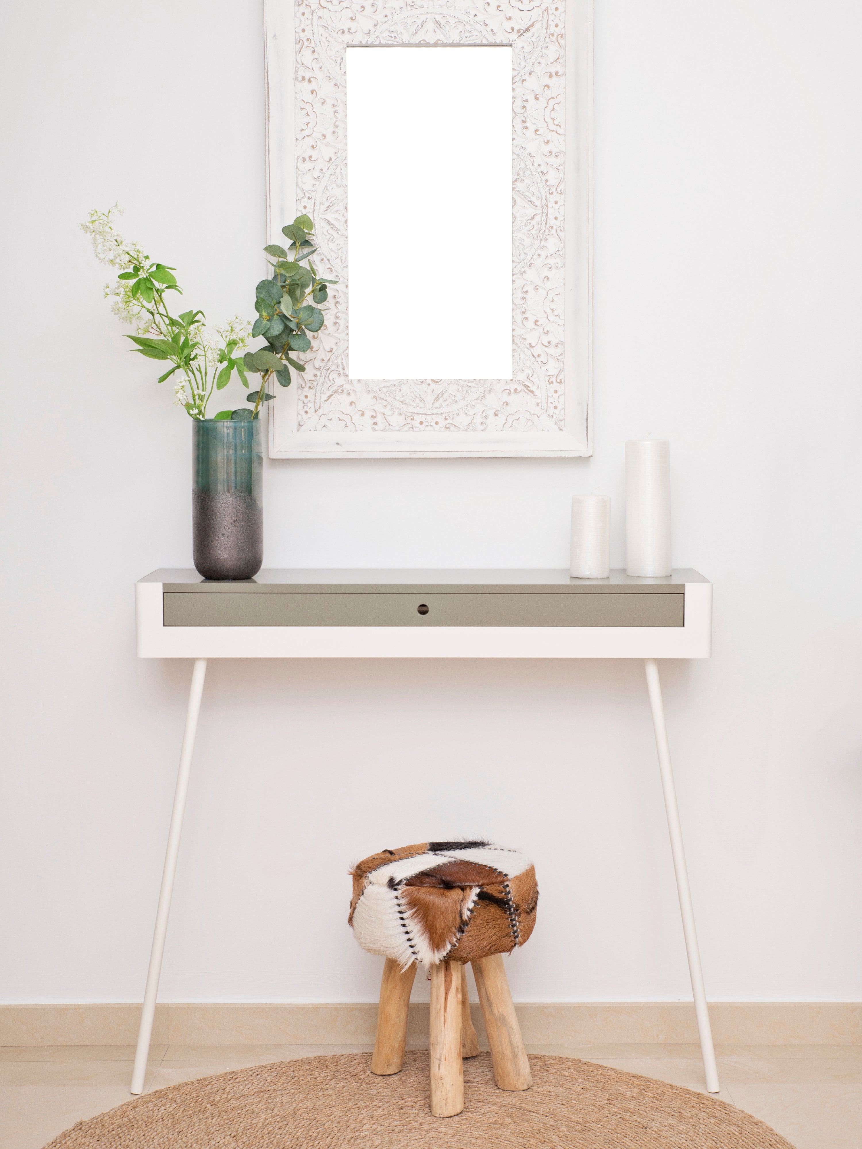 Tabletop Radiator High Console Table Over Radiator